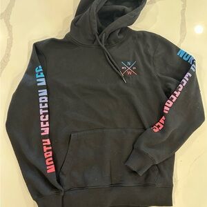 Black Hoodie with Colorful Sleeves